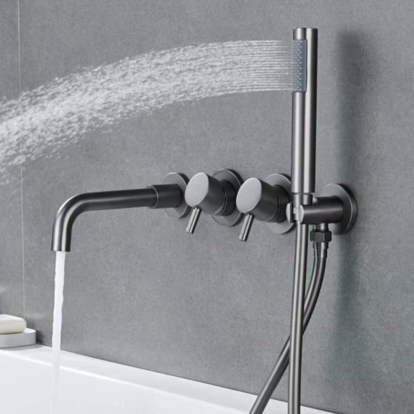 Bathroom Shower Faucet Set Mixer Valve With Bathtub Filler