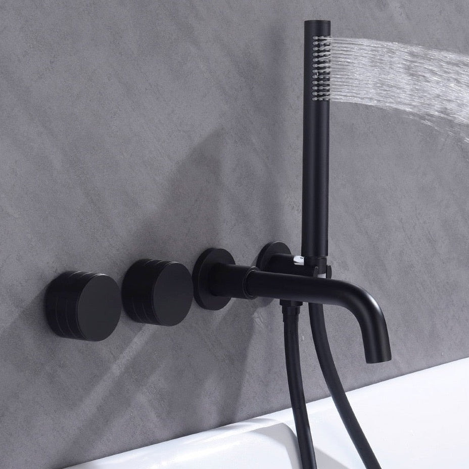 Bathroom Shower Faucet Set Mixer Valve With Bathtub Filler