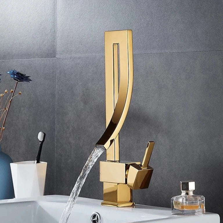 Deck Mounted Brass Bathroom Basin Faucet