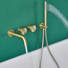 Bathroom Shower Faucet Set Mixer Valve With Bathtub Filler