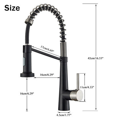 Deck Mounted Pull Down Sprayer Kitchen Sink Faucet