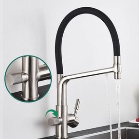 Solid Brass Kitchen Faucet With Filtered Water Tap