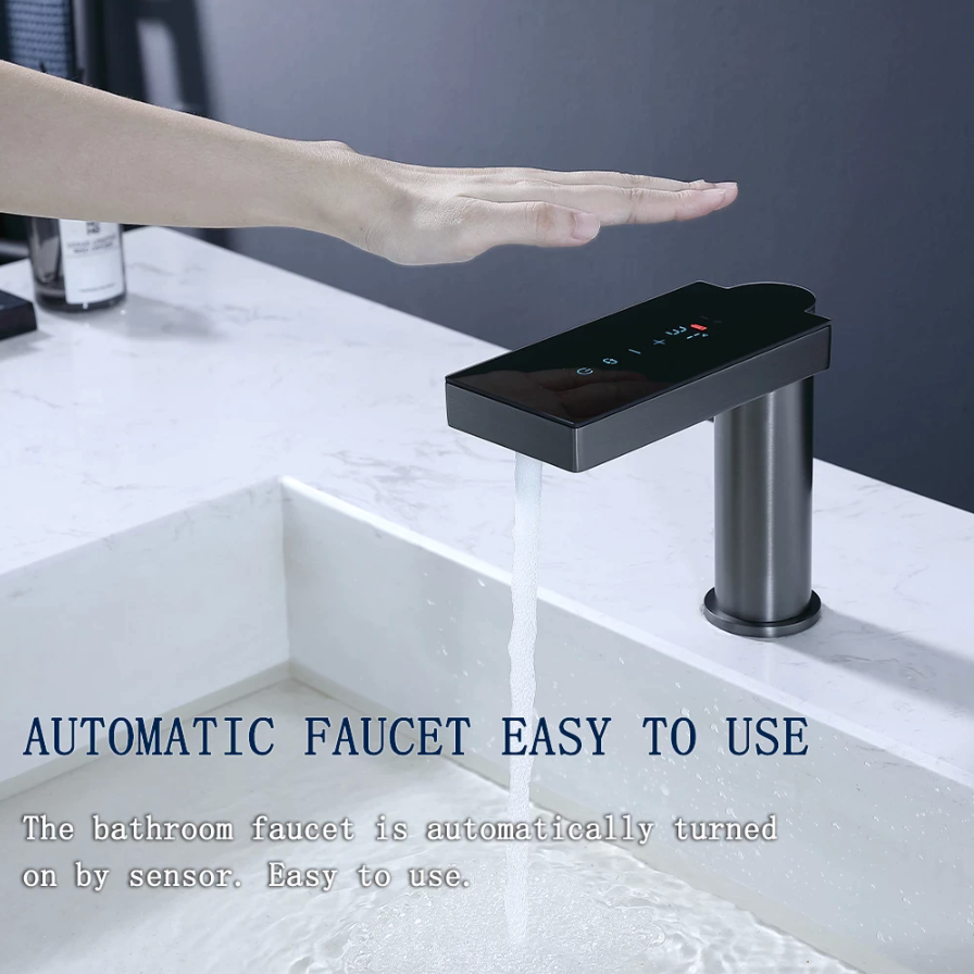 Sensor Operated Temperature Display Faucet