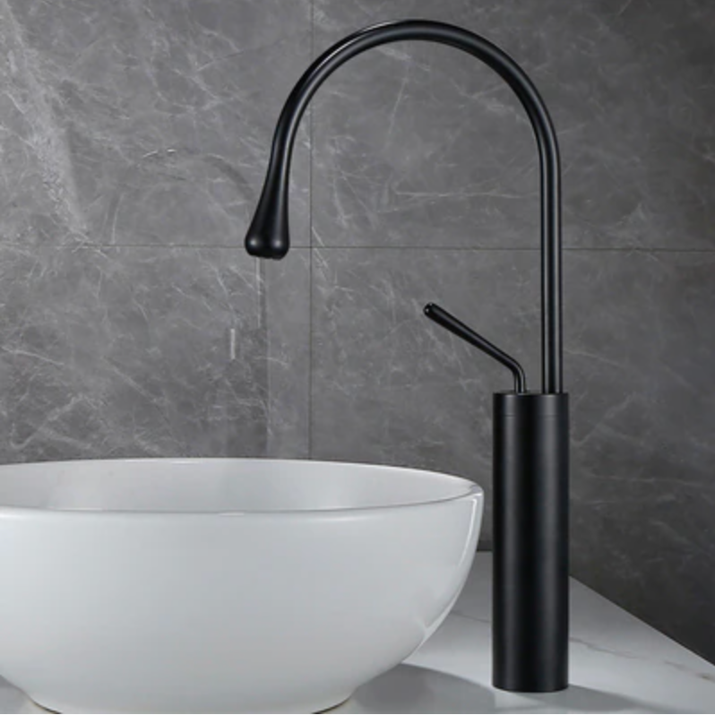 Tiqui™ Single Handle Bathroom Sink Faucet, Matte Black