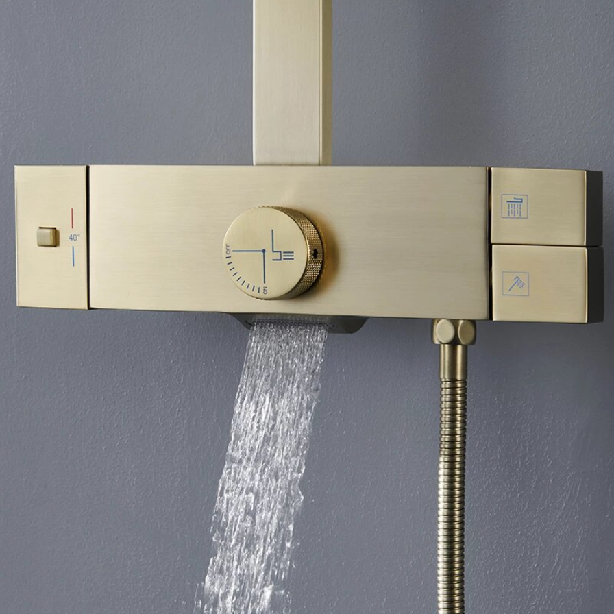 Wall Mounted Shower Faucet With Handheld Shower Sprayer