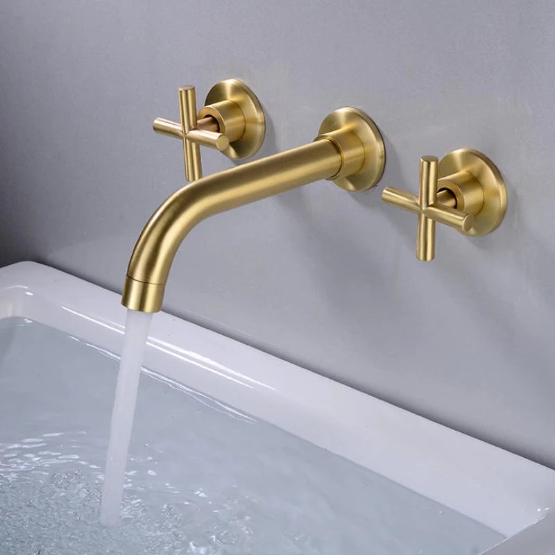 Wasser™ Solid Brass Wall Mounted Bathroom Faucet