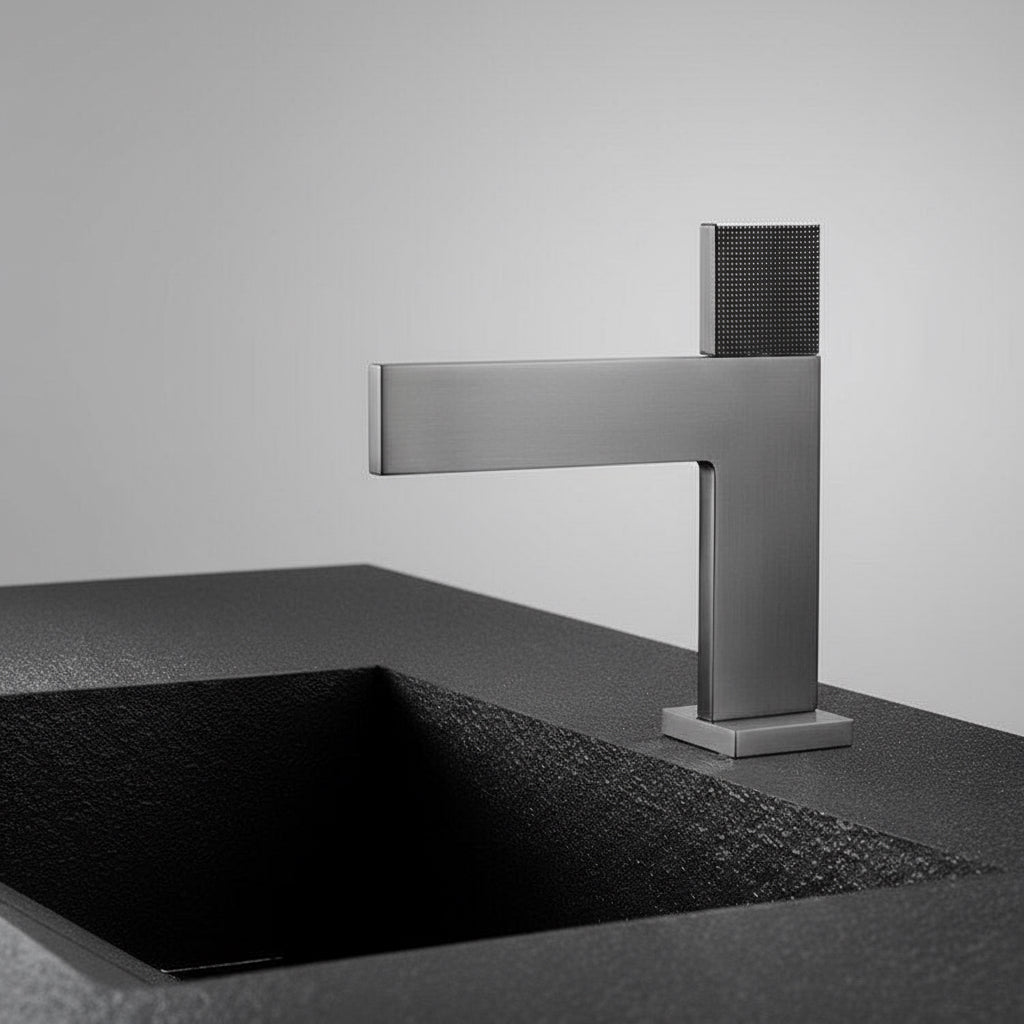 Valmont Single Handle Bathroom Sink Faucet – Solid Brass | AllFixture