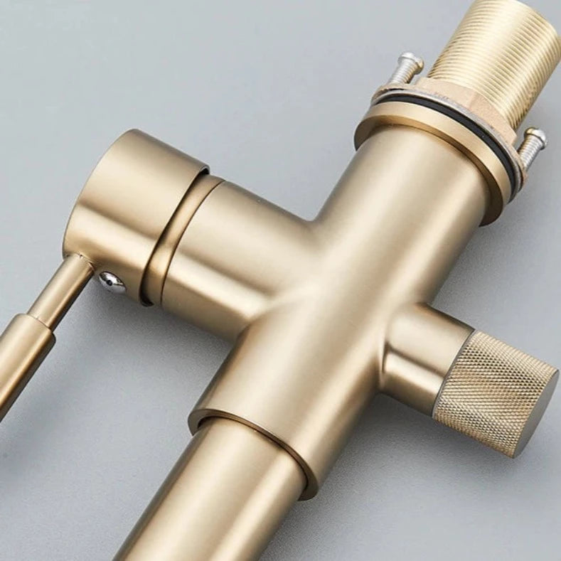 Solid Brass Kitchen Faucet With Filtered Water Tap