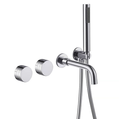 Bathroom Shower Faucet Set Mixer Valve With Bathtub Filler