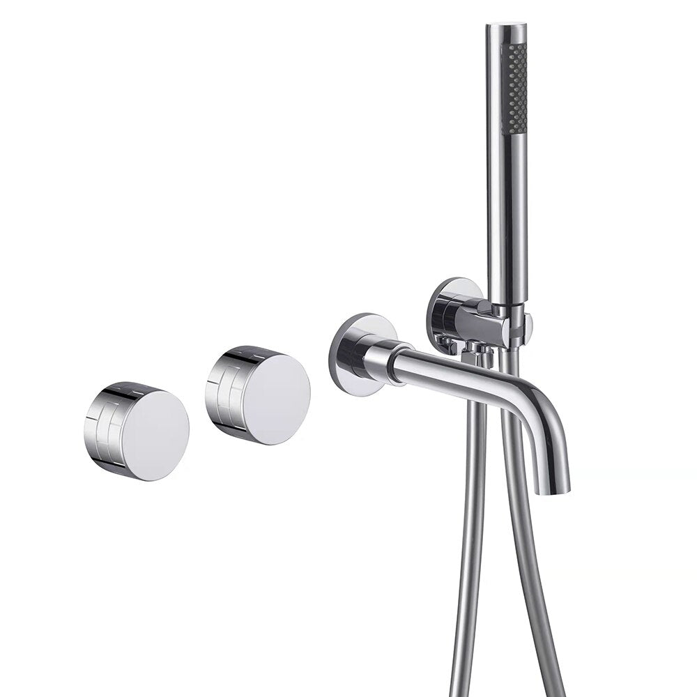 Shower Faucet Set Mixer Valve With Bathtub Filler