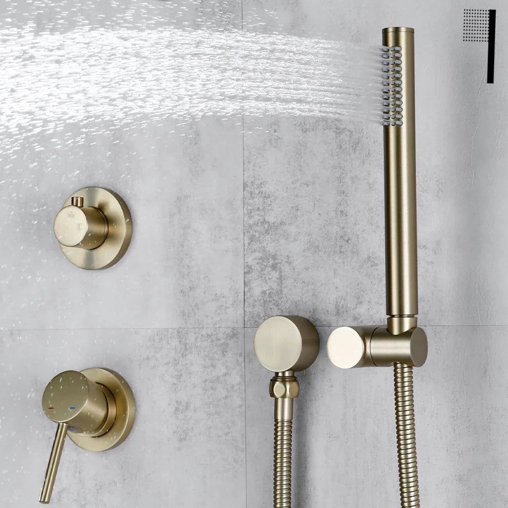 Wasser™ Brushed Gold Shower System With Handheld Sprayer