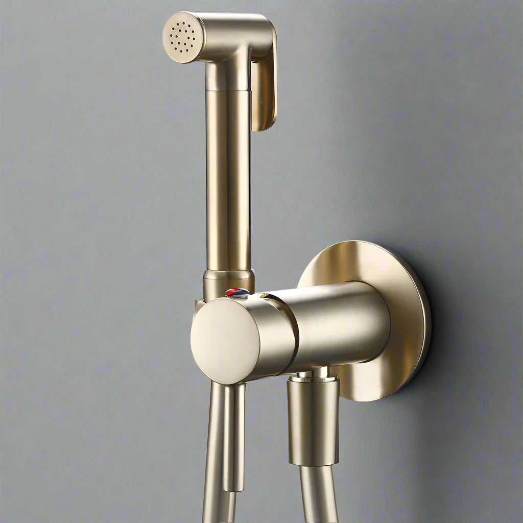Windsor Wall-Mounted Solid Brass Bidet Faucet – Handheld | AllFixture